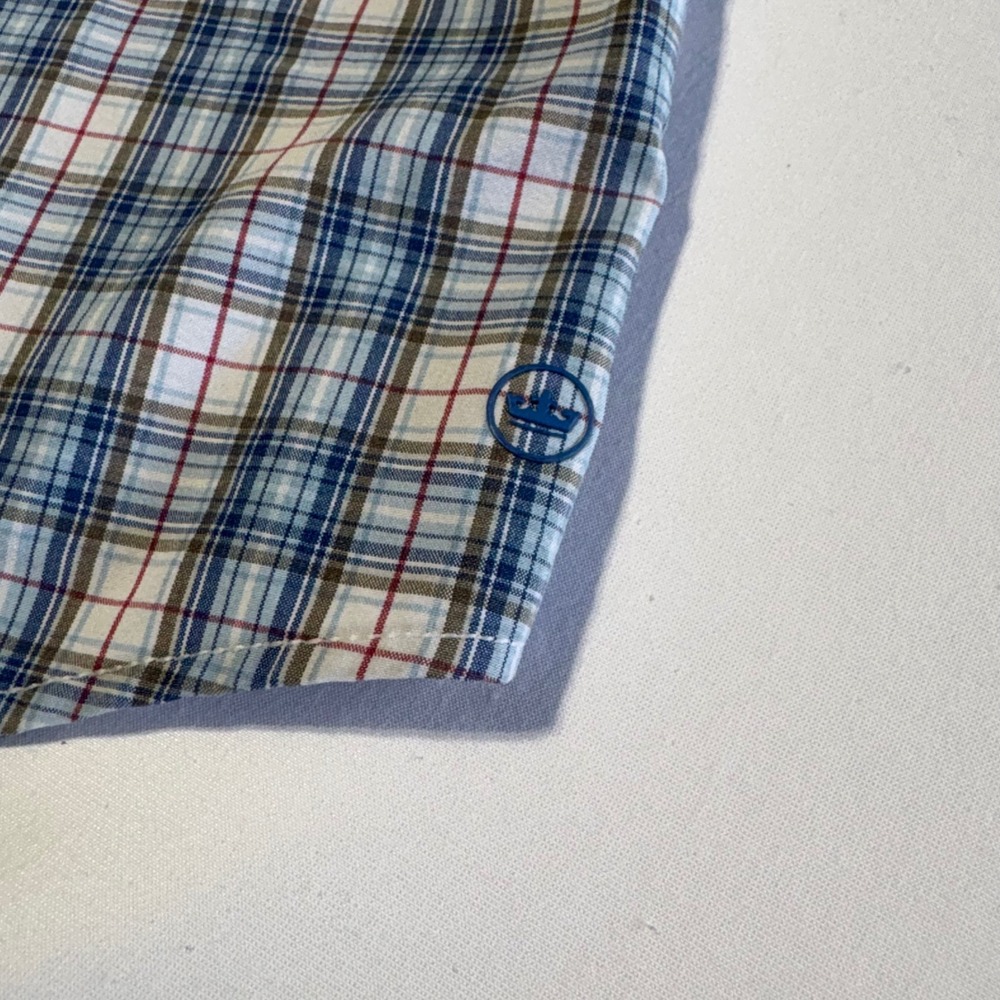 Peter Millar Crown Crafted Shirt XL Blue Plaid Long Sleeve Button Down - Picture 7 of 10